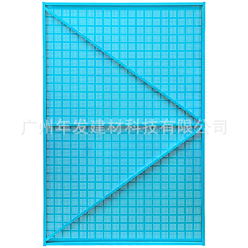 中国建筑蓝色镀锌高层楼盘专用防护爬架网片广州灰色金属冲圆孔网
