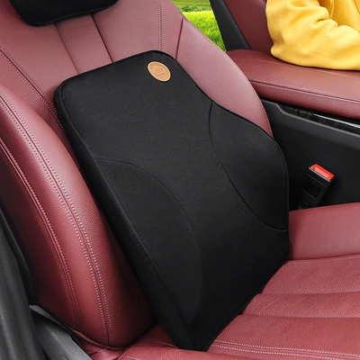 Memory Foam Seat Back Cushion Waist support - pure-black-waist-1