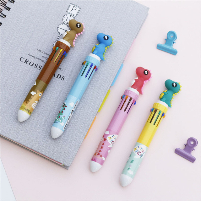 波特曼10色圆珠笔卡通恐龙多色圆珠笔手掌专用原子笔十色可爱硅胶 价格 厂家 哪里买 我有货 B 5yoho Cn