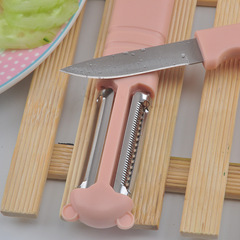 Nordic color three-in-one peeler, household potato shaver, stainless steel fruit and vegetable peeler, kitchen small tool