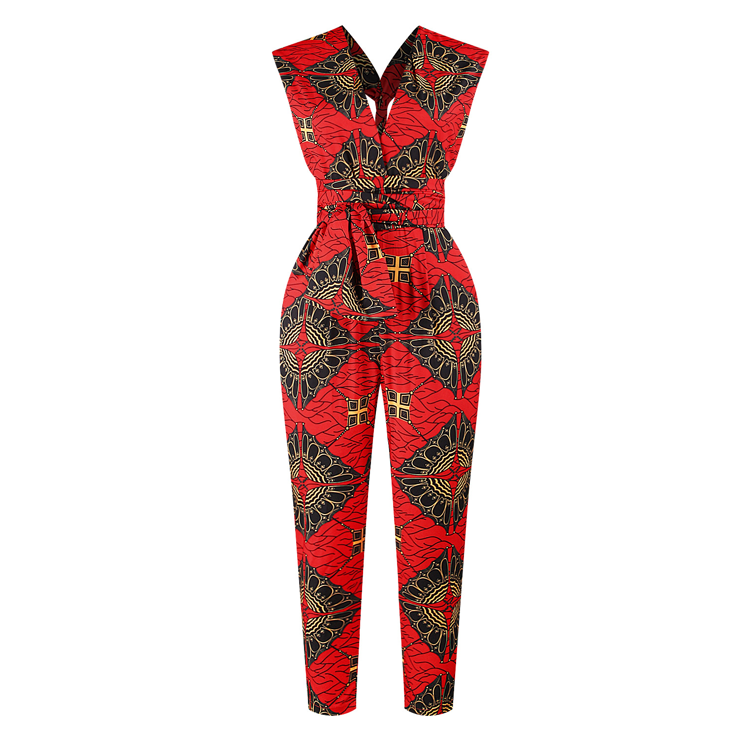 Printing Sexy Strappy Jumpsuit NSMDF67638