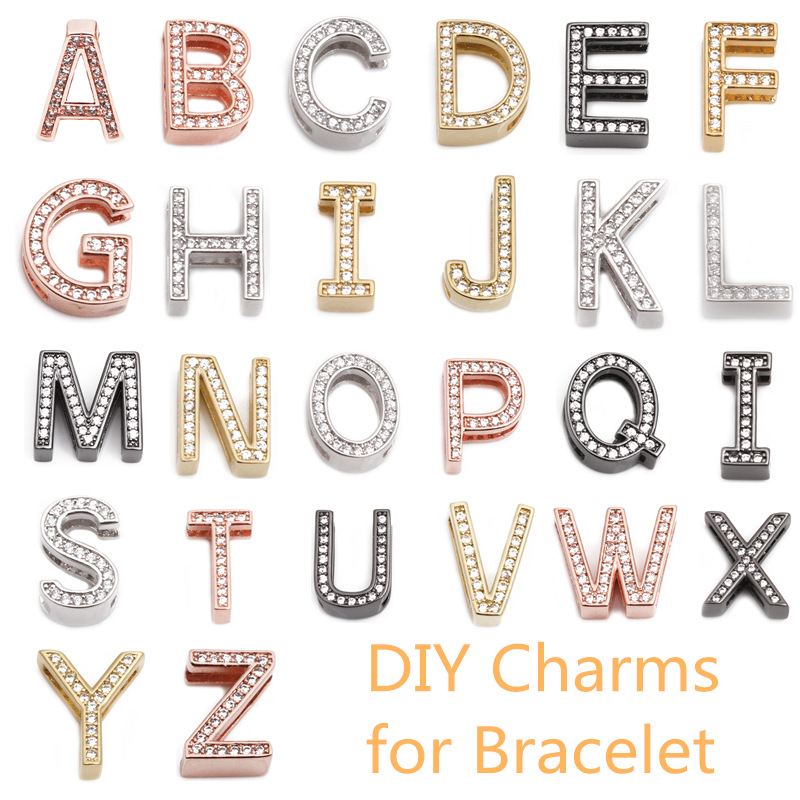 New Stainless Steel Watch Chain Bracelet Diy Adjustable Mesh Strap 26 English Alphabet Accessories display picture 41