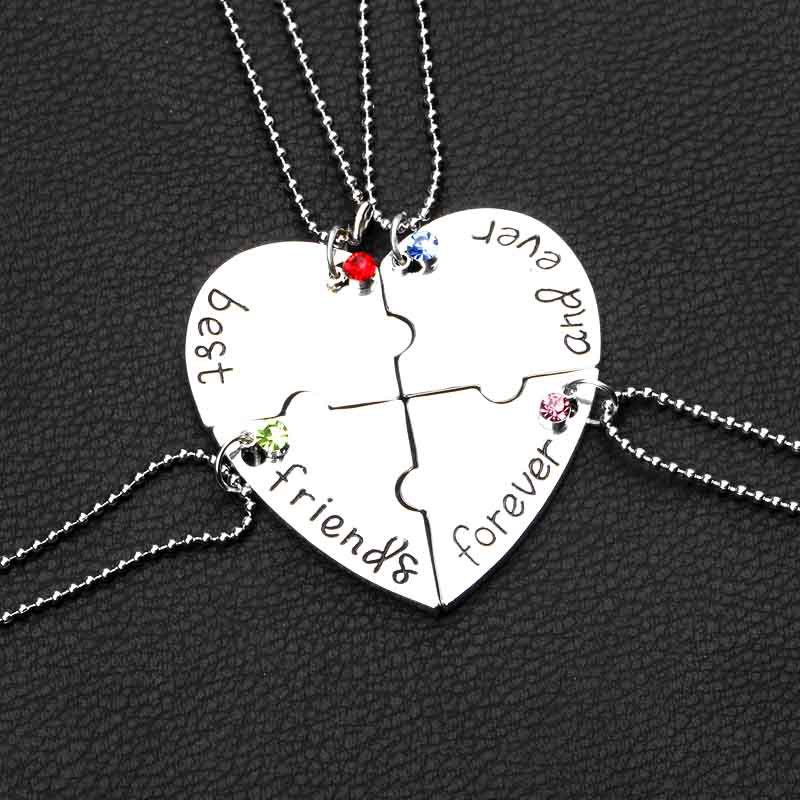 Hot-Selling Four-piece Best Friends Pendant Necklace wholesale