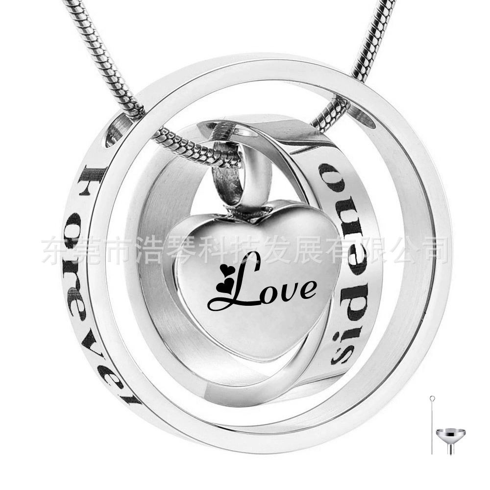 Европейские и американские популярные ювелирные изделия кулон памятные родственники домашнее животное пепел ожерелье Открытое сердце в форме пепла шкатулка кулон