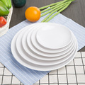 加厚密胺浅式圆盘水果盘子菜盘日式西餐白色圆形碟子密胺仿瓷餐具