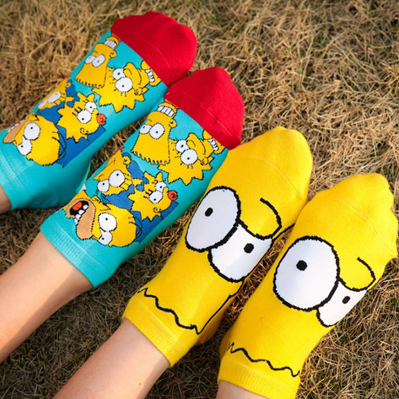 Women's socks Japanese and Korean Cartoon Cartoon Women's cotton ankle socks factory wholesale low-cut sports casual straight short socks