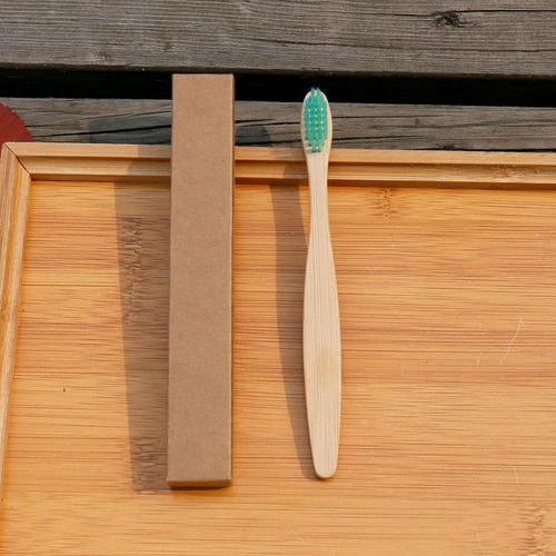 14cm Bamboo Toothbrush Independent Single Pack Children's Soft-bristled Infant Toothbrush Wholesale