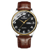 Mechanical waterproof bracelet for elderly, quartz men's watch, electronic dial, for middle age