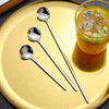 Long cute spoon stainless steel, coffee dessert milk tea, mixing stick