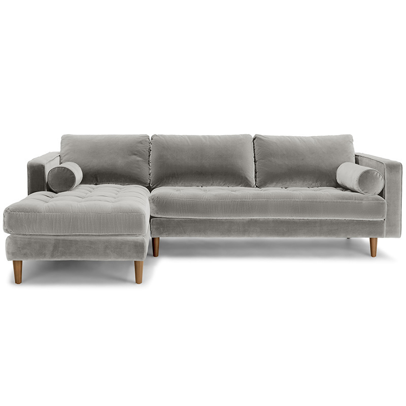 Sofá de estilo nórdico para casa de huéspedes, juego de sofás de tela de terciopelo extraíble y lavable, sofá minimalista de esponja para salas de estar pequeñas y medianas.