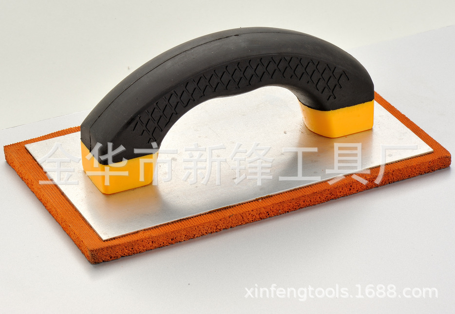 厂家供应双色塑料手柄抹泥板橡胶发泡底板220*130mm 可定牌