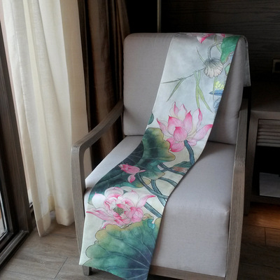 厂家定制桌旗 中式茶席亚棉麻布 茶道茶旗桌布装饰 印花桌旗|ms