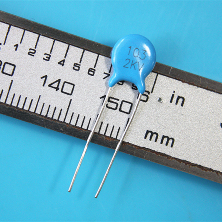 高压瓷片电容 2KV10NF 瓷片2KV103M 脚距P=5mm 瓷介电容器 直插