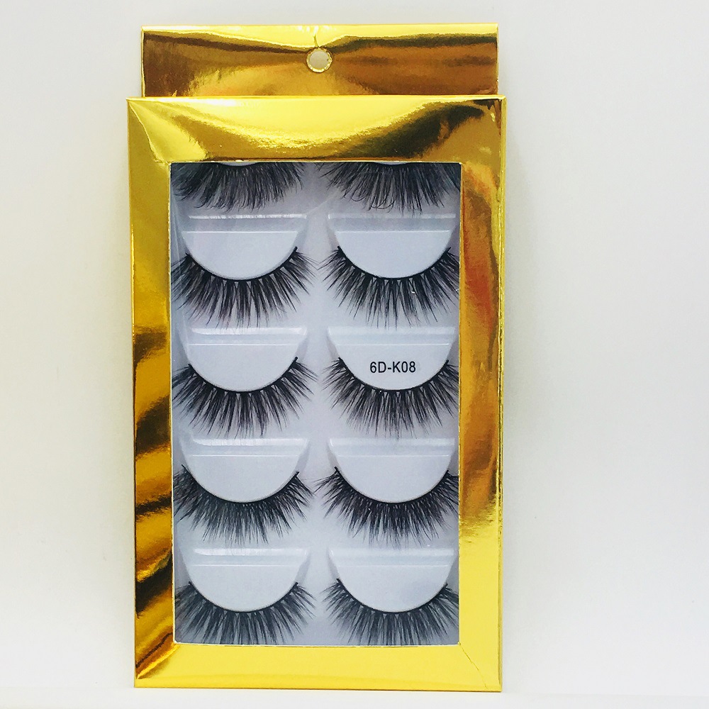 5 Pairs Of Laser Mink Hair Natural Thick False Eyelashes display picture 9