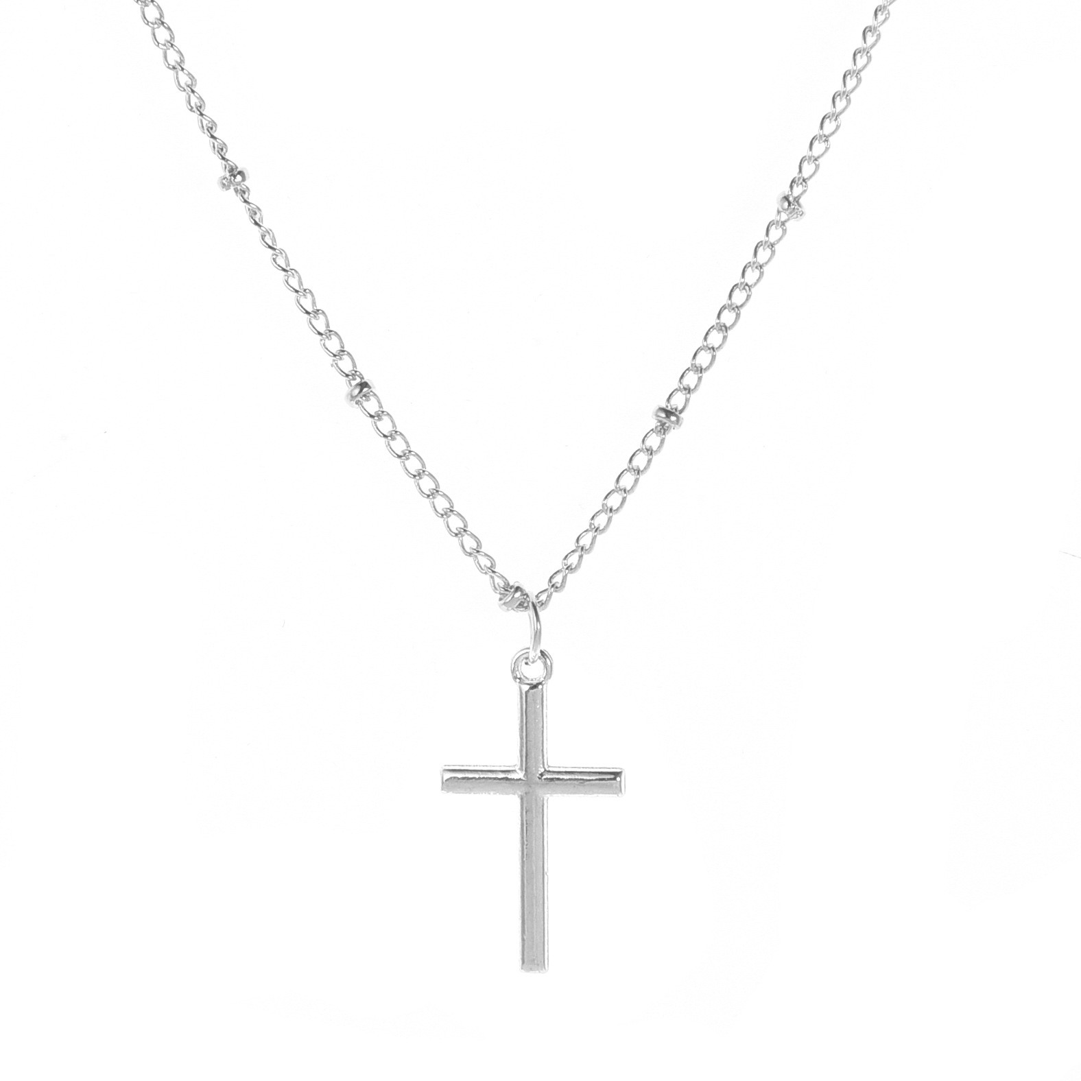 Daily Occasion Alloy Material Cross Pattern 1 Piece Fashion Cross Alloy Plating Women's Necklace