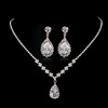 Fashionable jewelry, crystal, necklace and earrings, set, European style, wish, Amazon, ebay