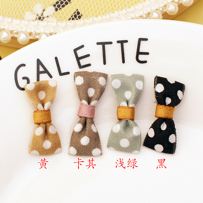 棉带波点小领结1