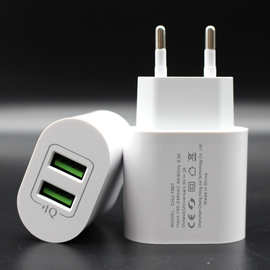 新款私模5v2a电源适配器 认证直充 手机双usb充电头厂家