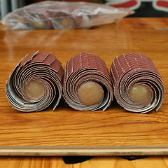 帶柄百葉絲輪砂布絲輪磨頭千絲百葉打磨輪浮雕根雕縫隙拋光打磨頭