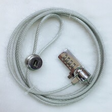 笔记本电脑密码锁  2m电脑锁 锌合金电脑加密防盗锁 钢丝绳电脑锁