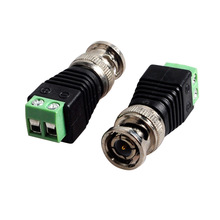 BNC母頭插綠色端子12V電源接頭接線端子電線連接器