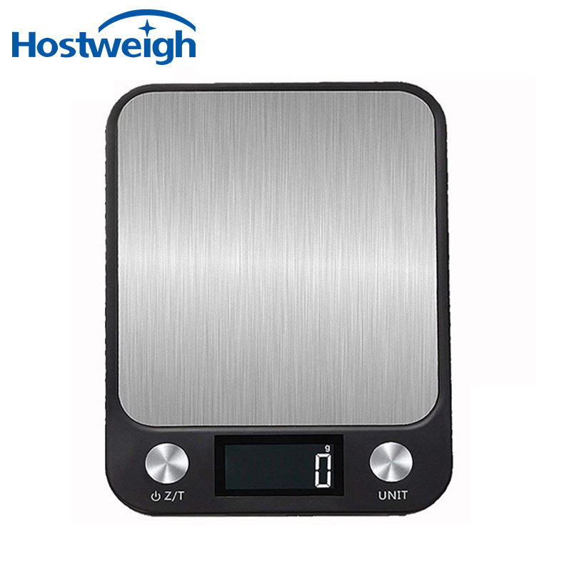 新款平板不锈钢厨房秤5kg食物食品烘焙克称电子台秤10kg厂家直销