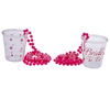 Foreign Trade Single Party Proper Rose Red Bead Chain Cup necklace Plastic Wine SHOT GLASSSES NECKLACE