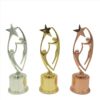 Spot wholesale universal alloy metal honor trophy trolley trophy dual cosmetic trophy activity souvenir