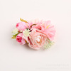 Red hair accessory for bride, hairgrip, European style, flowered