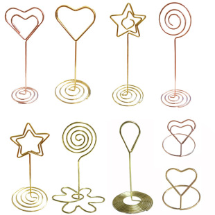 几何形状玫瑰金回形针创意造型曲别圆形回形针办公好文具