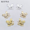 Metal golden hair accessory for bride handmade, Chinese hairpin, decorations