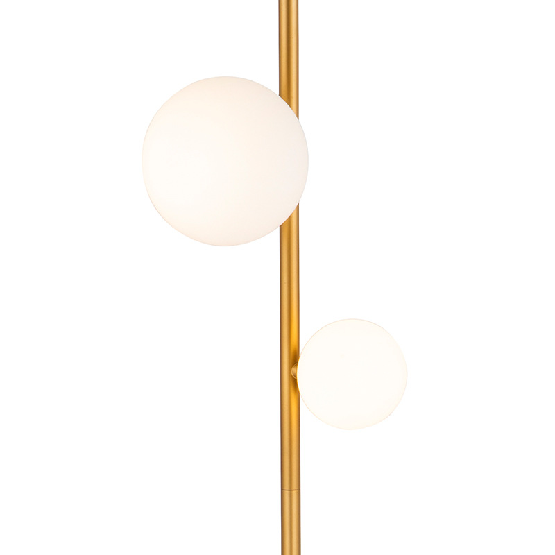 网红创意简约ins风落地卧室客厅灯金属三头圆球玻璃落地灯