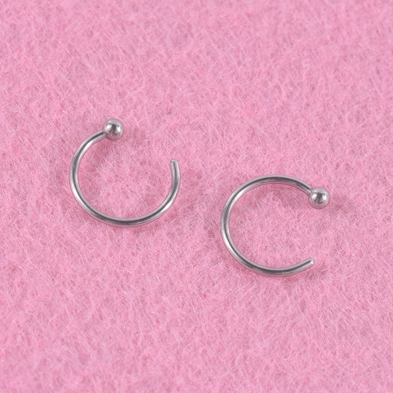 Stainless Steel C Type Nose Studs Body Piercing Jewelry display picture 3