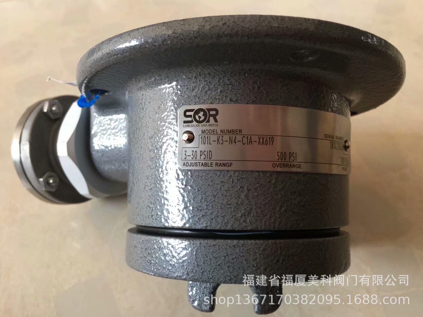 美国SOR压差开关107AL-N12-P1-F0A 107AL-N40-P1-F0A