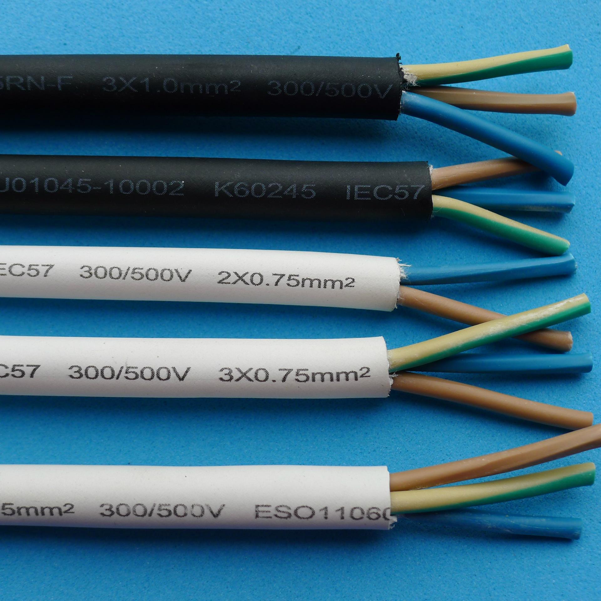 厂家直供 橡胶线 PVC线 PU线3C系列电源线家用电线3*0.75~2.5平方