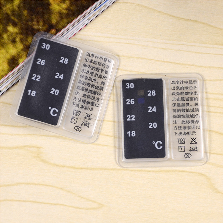 液晶温度计服装辅料变色温度贴pvc材料服装温度计可定logo