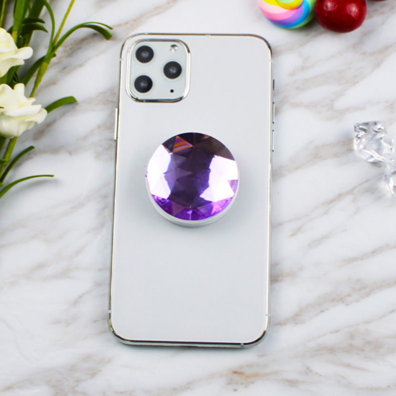 Tiktok mismo estilo diamante grande soporte de anillo plegable superficie de diamante creativo perezoso soporte telescópico lote directo de fábrica