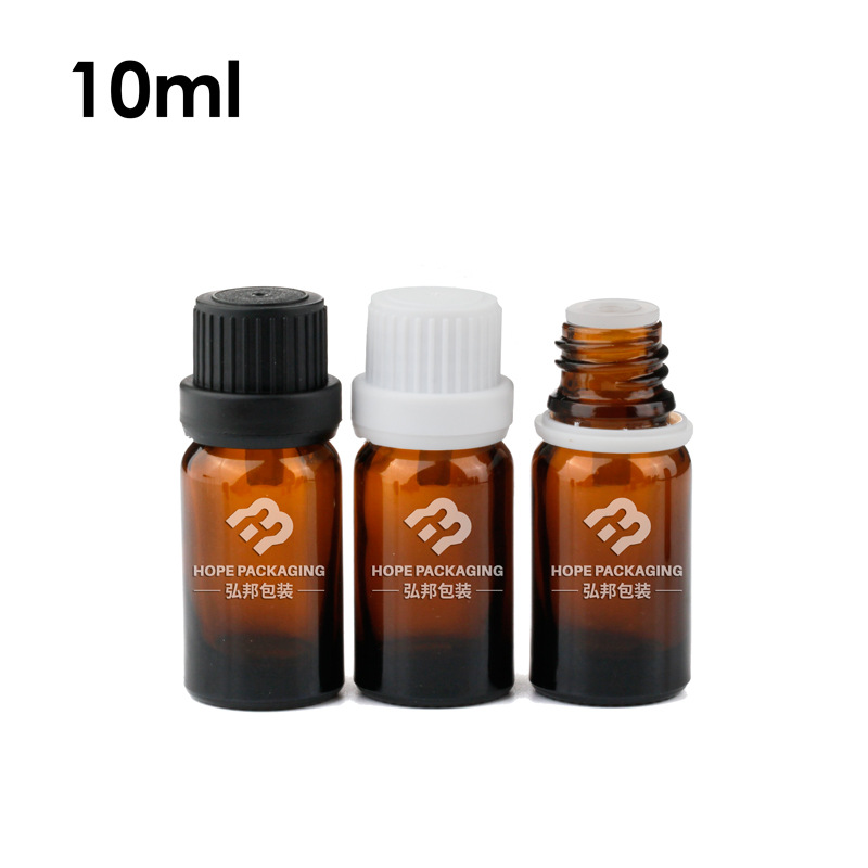 机制10ml棕色精油瓶，玻璃瓶，大头盖
