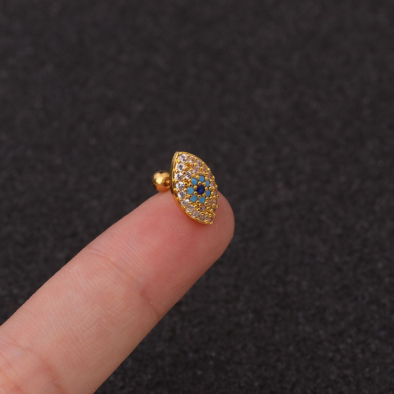 Ear Cartilage Rings & Studs Ethnic Style Cartoon Character 316 Stainless Steel  Copper Zircon display picture 10