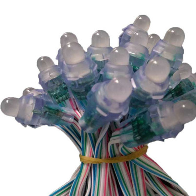 LED12mm七彩RGB外露穿孔注塑/灌胶防水5V灯串高亮广告发光字灯串|ru