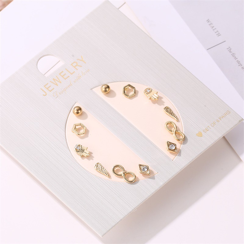 Fashion 6 Pairs Of Geometric Flower Shell Earrings display picture 1