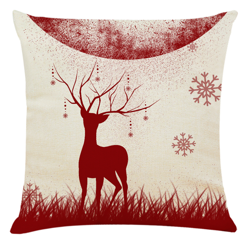 亚马逊 eBay wish跨境圣诞元素箭头棉麻抱枕套 办公室午睡抱枕
