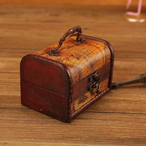 Wooden crystal packaging box hot selling antique retro wooden box green stone Yuan Datou storage box wedding candy box wholesale