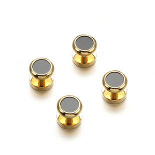 Foreign trade supply French cufflinks high quality golden gift cufflinks dress placket buckle cufflinks