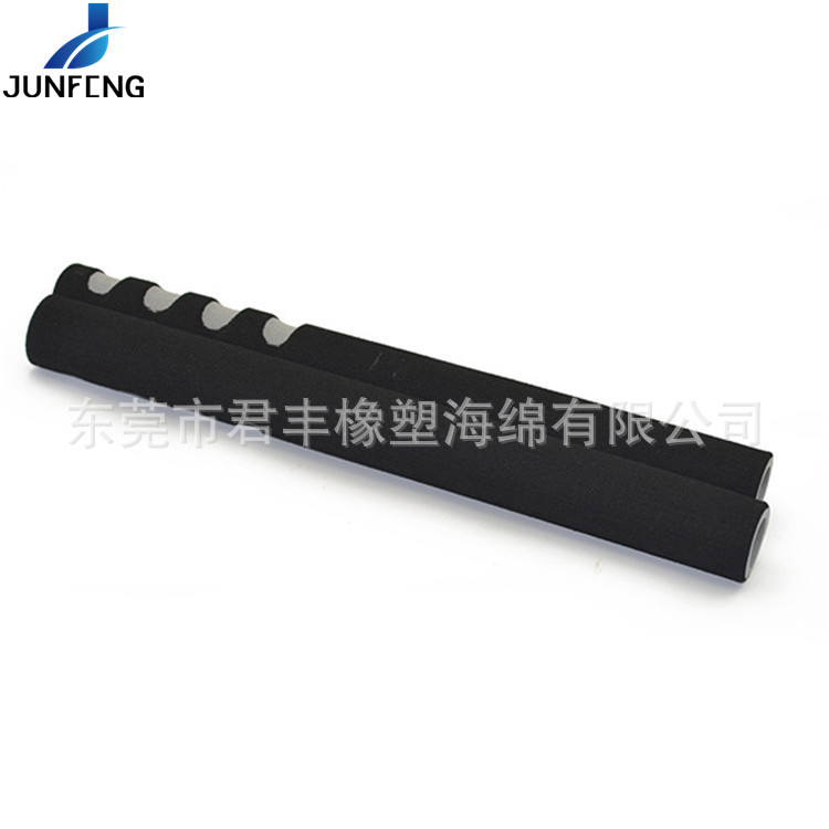 黑色NBR发泡管25mm内径防滑护手nbr指纹印矽胶手把套磨砂套管