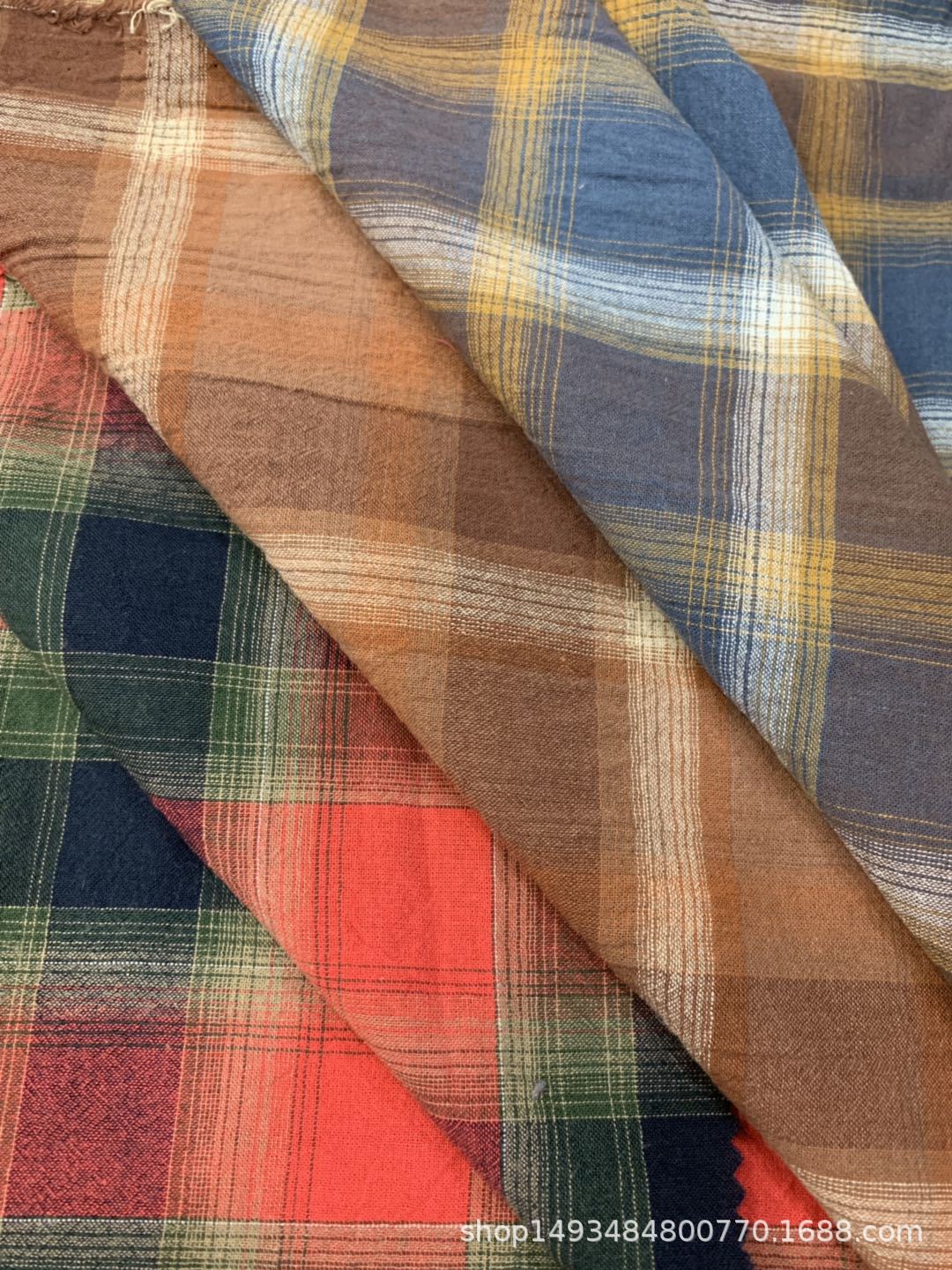 厂家直销现货供应色织梭子格子布春季新款男女装衬衫 女装裙子