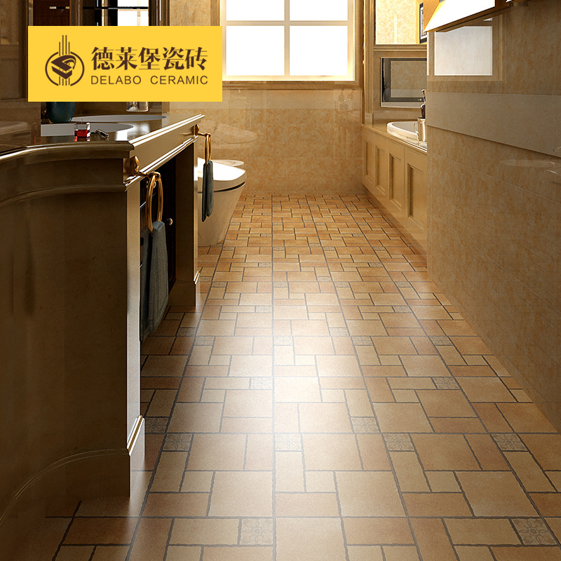 简约美式拼花仿古砖 400x400 卫生间阳台地砖 仿古砖 防滑耐磨|ms