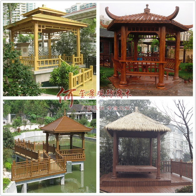 防腐木凉亭木屋旅游区长廊仿古亭生态园木屋别墅景区户外四角li亭