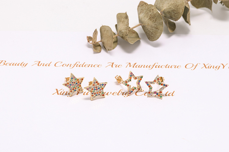 Fashion Hollow Star Earrings Wholesale display picture 2