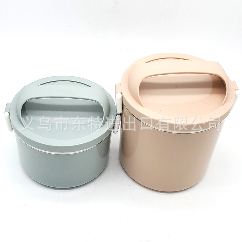Factory direct sales of stainless steel basket student convenient lunch box, sealed leak-proof plastic steel food grid lunch box detail image 3